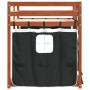 Litera con cortinas madera maciza pino blanco y negro 90x190 cm de , Camas y somieres - Ref: Foro24-3283949, Precio: 186,67 €...