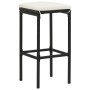 Mesa y taburetes de jardín 3 pzas madera acacia ratán PE negro de , Conjuntos de jardín - Ref: Foro24-3295267, Precio: 183,44...