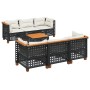 Set de sofás de jardín 7 pzas con cojines ratán sintético negro de , Conjuntos de jardín - Ref: Foro24-3261740, Precio: 565,9...