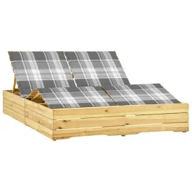 Tumbona doble y cojines madera de pino impregnada by , Loungers - Ref: Foro24-3065998, Price: 308,68 €, Discount: %