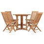 Set de comedor de jardín plegable 5 pzas madera maciza de teca de , Conjuntos de jardín - Ref: Foro24-3059979, Precio: 447,71...