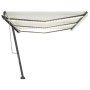 Toldo retráctil manual con luz LED color crema 600x300 cm de , Toldos - Ref: Foro24-3069802, Precio: 616,97 €, Descuento: %