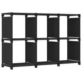 Estantería de 6 cubos de tela negra 103x30x72,5 cm en Librerías y estanterías | Comprar online en Foru.es
