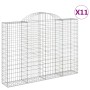 Cestas gaviones 11 uds forma de arco hierro 200x30x140/160 cm de , Maceteros y jardineras - Ref: Foro24-3146161, Precio: 997,...