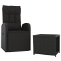 Juego de muebles jardín 2 piezas ratán sintético y acero negro de , Conjuntos de jardín - Ref: Foro24-3157661, Precio: 220,90...