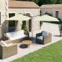 Sombrilla doble con poste de acero color arena 600x300 cm de , Sombrillas - Ref: Foro24-312555, Precio: 160,52 €, Descuento: %