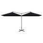 Sombrilla doble con poste de acero negra 600x300 cm de , Sombrillas - Ref: Foro24-312560, Precio: 159,62 €, Descuento: %