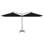 Sombrilla doble con poste de acero negra 600x300 cm de , Sombrillas - Ref: Foro24-312560, Precio: 146,30 €, Descuento: %
