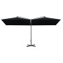 Sombrilla doble con poste de acero negra 600x300 cm de , Sombrillas - Ref: Foro24-312560, Precio: 159,62 €, Descuento: %