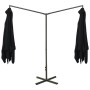 Sombrilla doble con poste de acero negra 600x300 cm de , Sombrillas - Ref: Foro24-312560, Precio: 159,62 €, Descuento: %