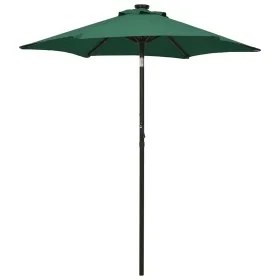 Sombrilla con luces LED aluminio verde 200x211 cm de , Sombrillas - Ref: Foro24-313558, Precio: 82,05 €, Descuento: %