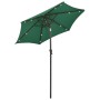 Sombrilla con luces LED aluminio verde 200x211 cm de , Sombrillas - Ref: Foro24-313558, Precio: 84,89 €, Descuento: %
