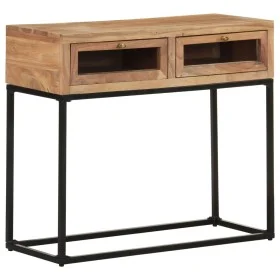 Mesa consola de madera maciza de acacia 90x35x76 cm de , Mesas auxiliares - Ref: Foro24-323505, Precio: 113,99 €, Descuento: %