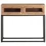 Solid acacia wood console table 90x35x76 cm by , Side tables - Ref: Foro24-323505, Price: 113,99 €, Discount: %