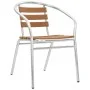 Sillas de jardín apilables 4 unidades aluminio y WPC plateado de , Sillas de jardín - Ref: Foro24-48710, Precio: 275,06 €, De...