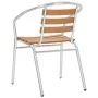 Sillas de jardín apilables 4 unidades aluminio y WPC plateado de , Sillas de jardín - Ref: Foro24-48710, Precio: 275,06 €, De...