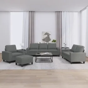 4-teilige Sofagarnitur aus dunkelgrauem Stoff von , Sofas - Ref: Foro24-3201875, Preis: 769,37 €, Rabatt: %