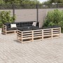 Juego de sofás de jardín 9 pzas madera maciza de pino de , Conjuntos de jardín - Ref: Foro24-3299353, Precio: 459,81 €, Descu...