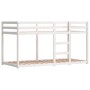Litera con cortinas madera maciza pino blanco y negro 90x200 cm de , Camas y somieres - Ref: Foro24-3283895, Precio: 241,66 €...