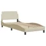 Cama con colchón tela color crema 80x200 cm de , Camas y somieres - Ref: Foro24-3208289, Precio: 260,40 €, Descuento: %