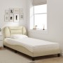 Cama con colchón tela color crema 80x200 cm de , Camas y somieres - Ref: Foro24-3208497, Precio: 260,27 €, Descuento: %