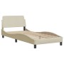 Cama con colchón tela color crema 80x200 cm de , Camas y somieres - Ref: Foro24-3208497, Precio: 260,27 €, Descuento: %