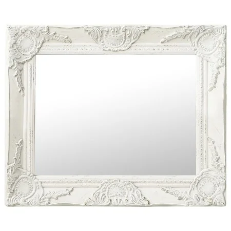 Espejo de pared estilo barroco blanco 50x40 cm de vidaXL, Espejos - Ref: Foro24-320308, Precio: 45,53 €, Descuento: %