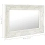 Espejo de pared estilo barroco blanco 60x40 cm de vidaXL, Espejos - Ref: Foro24-320328, Precio: 43,83 €, Descuento: %