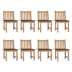 Sillas de jardín 8 unidades madera de teca con cojines de , Sillas de jardín - Ref: Foro24-3073150, Precio: 900,82 €, Descuen...