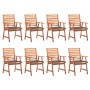 Sillas comedor de jardín y cojines 8 uds madera maciza acacia de , Sillas de jardín - Ref: Foro24-3078374, Precio: 585,41 €, ...