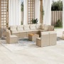Set de sofás de jardín 11pzas con cojines ratán sintético beige en Conjuntos de jardín | Comprar online en Foru.es