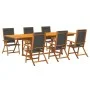 Juego comedor de jardín 7 pzas madera maciza acacia y textileno de , Conjuntos de jardín - Ref: Foro24-3279264, Precio: 801,3...