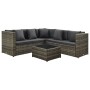 Set de sofás de jardín 4 piezas y cojines ratán sintético gris de , Conjuntos de jardín - Ref: Foro24-313138, Precio: 509,83 ...