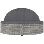 Tumbona para 2 personas con cojines ratán sintético gris de , Tumbonas - Ref: Foro24-318161, Precio: 416,51 €, Descuento: %