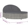 Tumbona para 2 personas con cojines ratán sintético gris de , Tumbonas - Ref: Foro24-318161, Precio: 416,51 €, Descuento: %