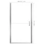 Puerta de ducha de vidrio templado esmerilado 91x195 cm de vidaXL, Puertas de ducha - Ref: Foro24-146659, Precio: 203,23 €, D...