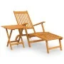 Silla de jardín con reposapiés y mesita madera maciza de acacia by , Loungers - Ref: Foro24-3120439, Price: 141,68 €, Discoun...