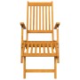 Silla de jardín con reposapiés y mesita madera maciza de acacia de , Tumbonas - Ref: Foro24-3120439, Precio: 151,25 €, Descue...