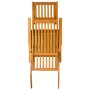 Silla de jardín con reposapiés y mesita madera maciza de acacia de , Tumbonas - Ref: Foro24-3120439, Precio: 151,25 €, Descue...