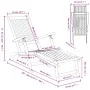Silla de jardín con reposapiés y mesita madera maciza de acacia by , Loungers - Ref: Foro24-3120439, Price: 141,68 €, Discoun...