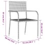 Juego de comedor para jardín 5 piezas ratán sintético gris de , Conjuntos de jardín - Ref: Foro24-3156762, Precio: 246,77 €, ...