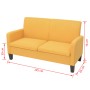 Sofá de 2 plazas amarillo 135x65x76 cm en Sofás | Comprar online en Foru.es