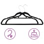 Juego de perchas ropa 20 uds antideslizantes terciopelo negro de vidaXL, Perchas - Ref: Foro24-289920, Precio: 20,72 €, Descu...