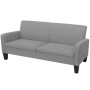 Sofá de 3 plazas gris claro 180x65x76 cm en Sofás | Comprar online en Foru.es