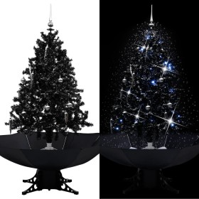 Árbol de Navidad con nieve y base de paraguas PVC negro 140cm de vidaXL, Arboles de navidad - Ref: Foro24-289932, Precio: 116...