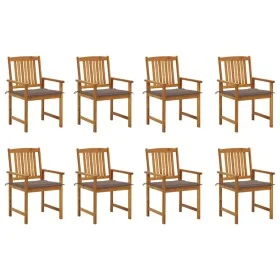 Sillas de jardín con cojines 8 uds madera maciza de acacia de , Sillas de jardín - Ref: Foro24-3078174, Precio: 631,17 €, Des...