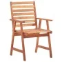 Garden dining chairs and cushions 8 units solid acacia wood by , Garden chairs - Ref: Foro24-3078380, Price: 560,16 €, Discou...