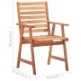 Garden dining chairs and cushions 8 units solid acacia wood by , Garden chairs - Ref: Foro24-3078380, Price: 560,16 €, Discou...