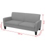 Sofá de 3 plazas gris claro 180x65x76 cm en Sofás | Comprar online en Foru.es
