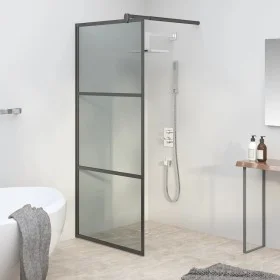 Barrierefreie Duschwand dunkelschwarzes ESG-Glas 80x195 cm von , Duschwände und Duschwände - Ref: Foro24-151889, Preis: 163,4...